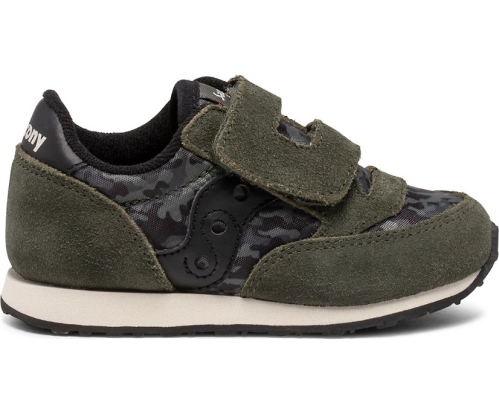 Tenis Saucony Big Kids Jazz Hook & Loop Niños Zapatillas Dark Verde Camo México MX-738-RD